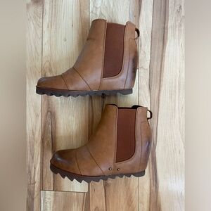 Brown Wedge Ankle Boots